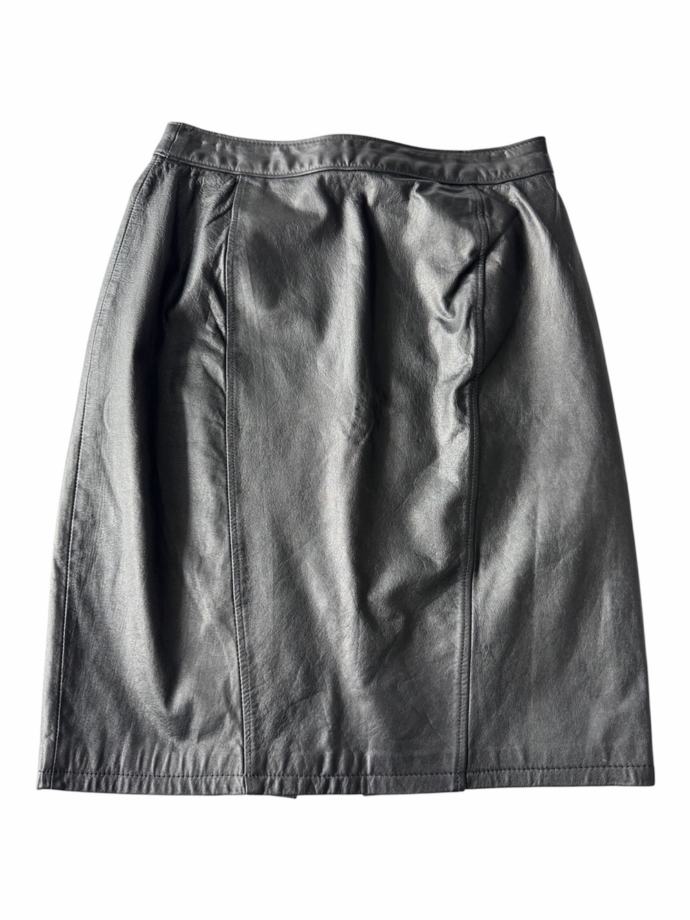 ✅ Pelle Cuir Black Genuine Leather Pencil Skirt - Sleek Work-to-Evening Style 12